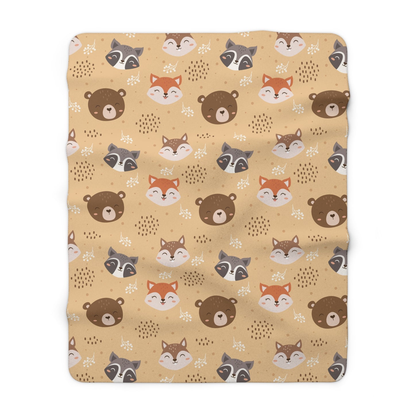 Woodland Animals Sherpa Fleece Blanket - Woodland Sherpa Blanket