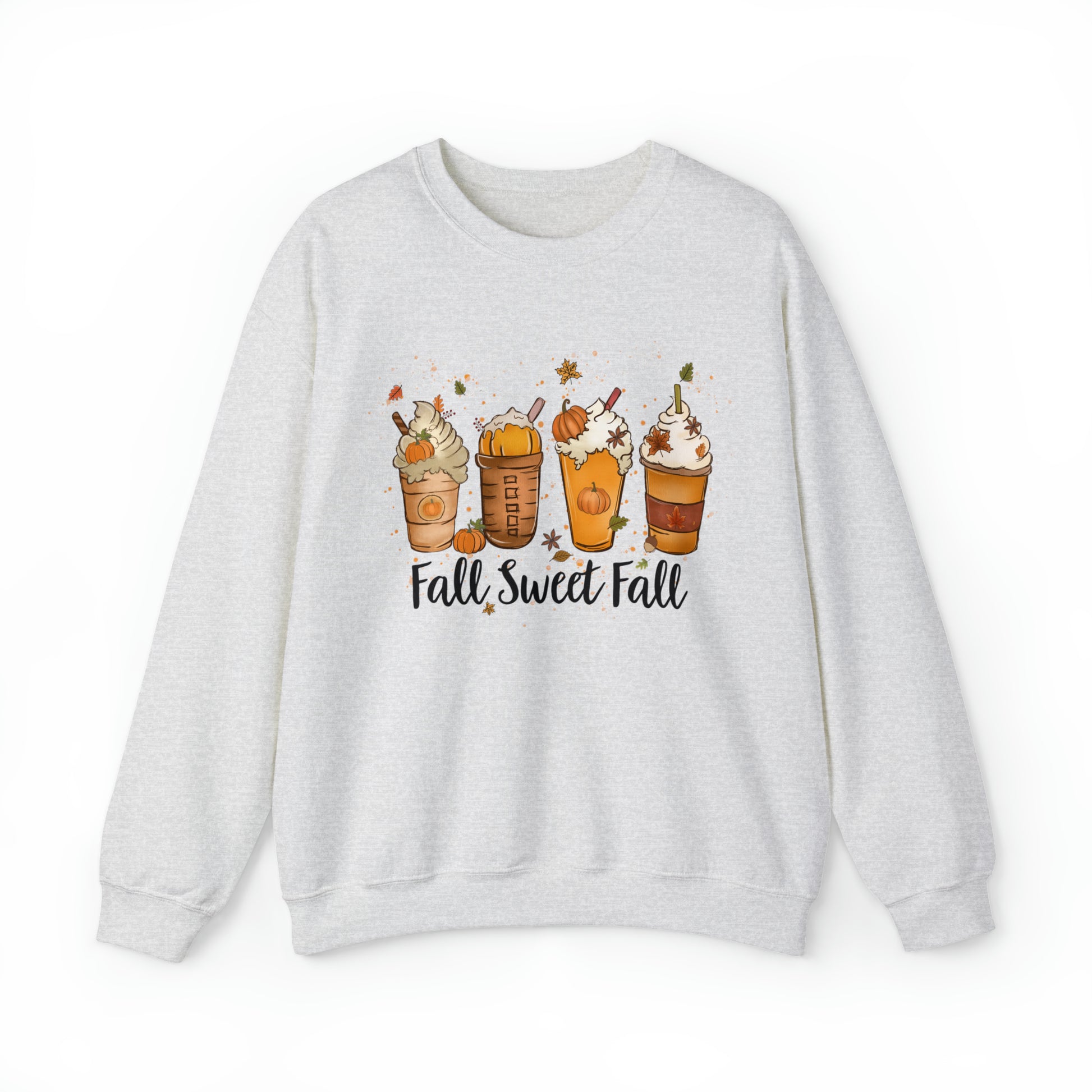 Fall Sweet Fall Coffee Sweatshirt - Autumn Coffee Cups Sweatshirt