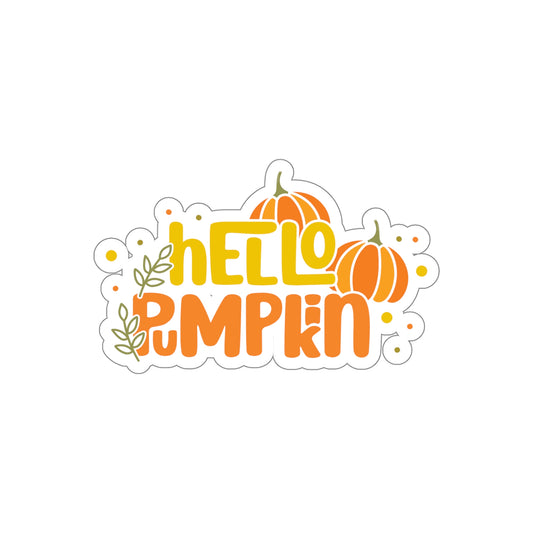 Hello Pumpkin Sticker - Fall Theme Sticker