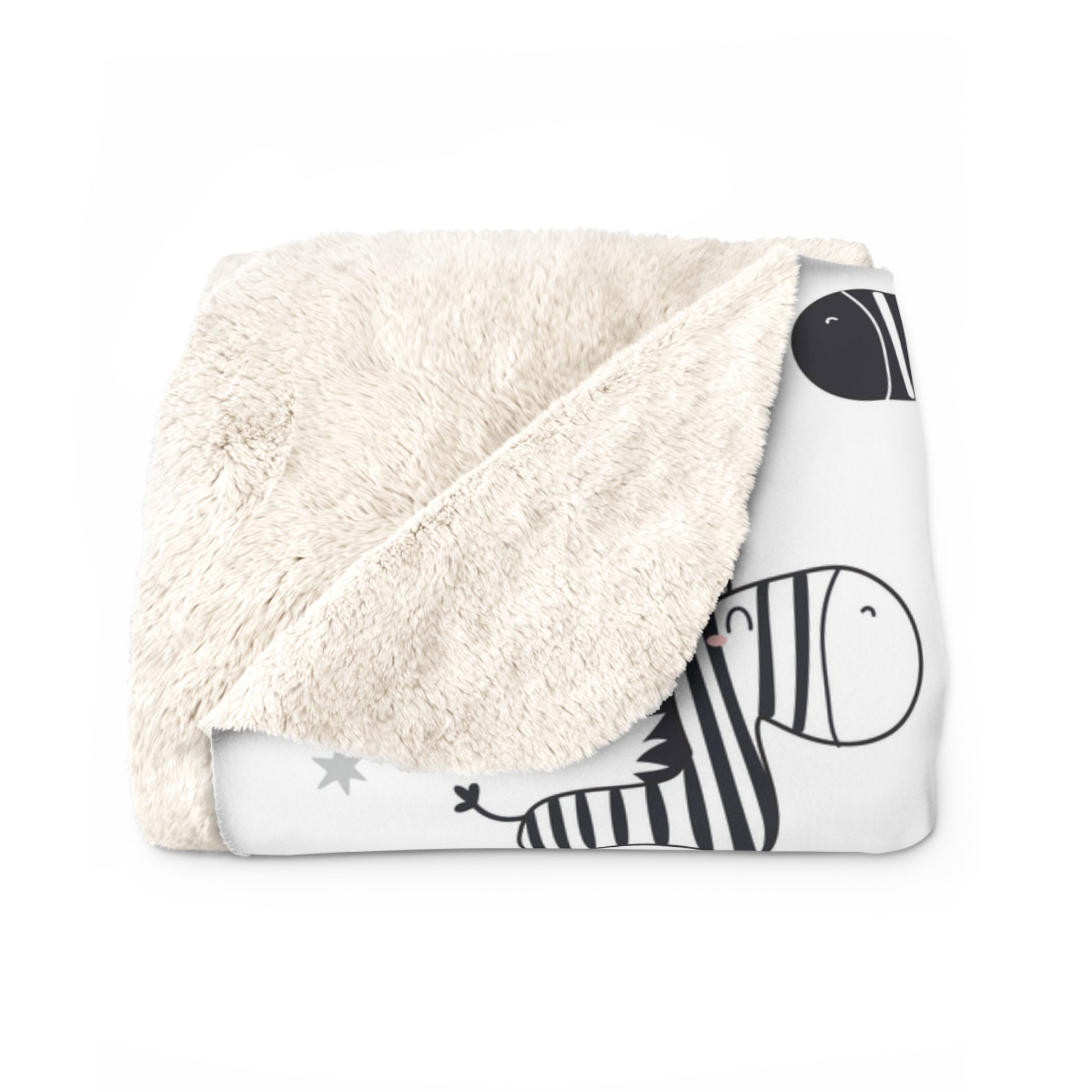 Zebra Sherpa Fleece Blanket - Baby Zebra Sherpa Blanket