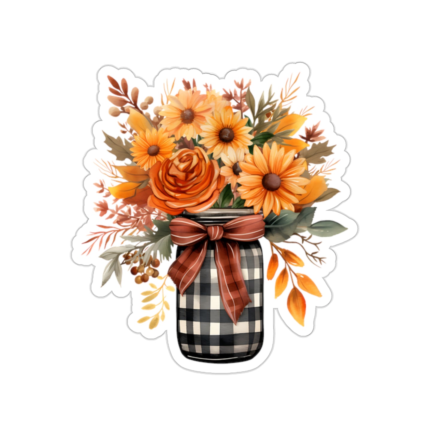 Fall Flower Bouquet Sticker - Autumn Floral Sticker 08