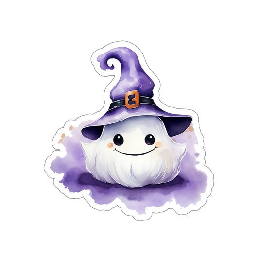 Purple Watercolor Ghost Sticker - Halloween Ghost Sticker