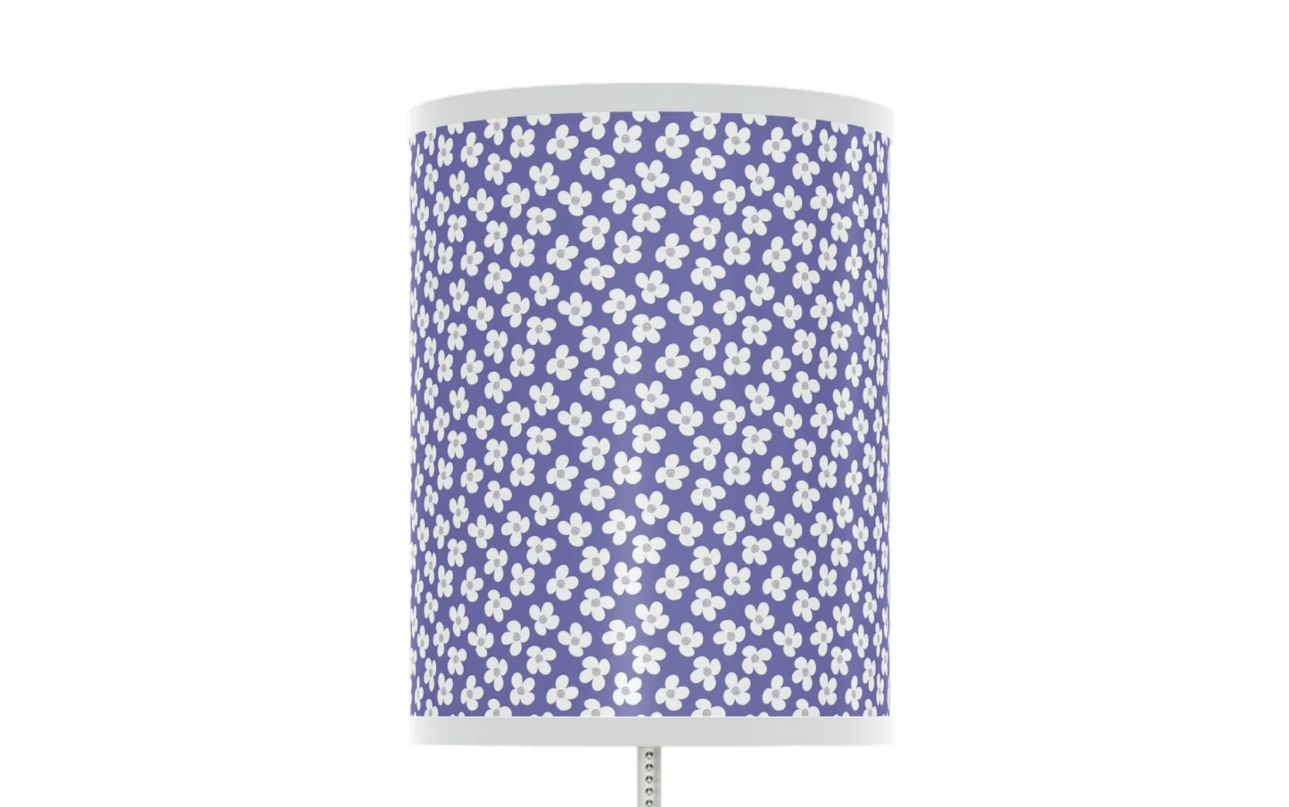 purple floral baby nursery lamp, purple nursery table lamp with floral pattern