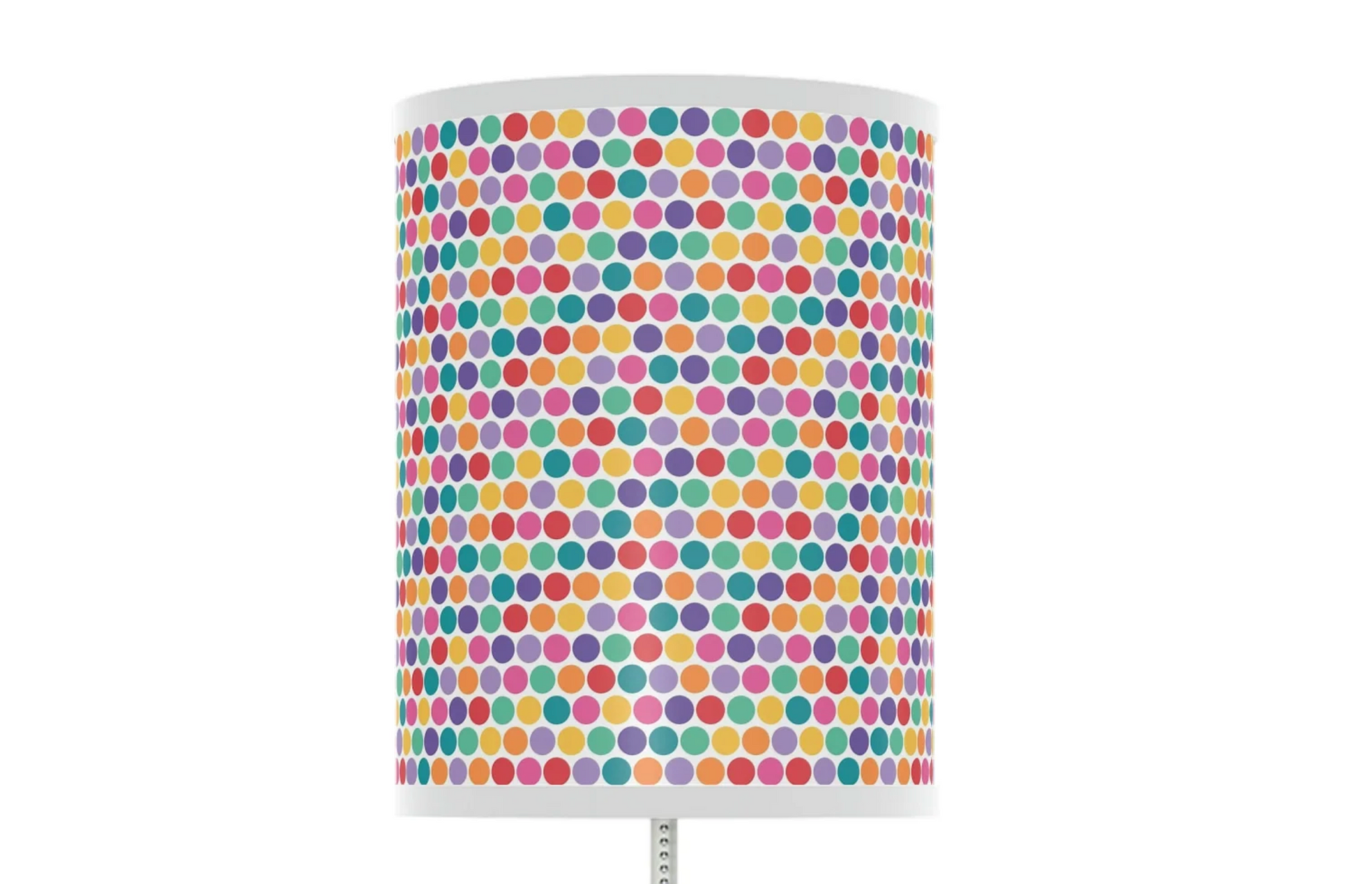 rainbow polkadot baby nursery lamp, rainbow polka dot nursery table lamp