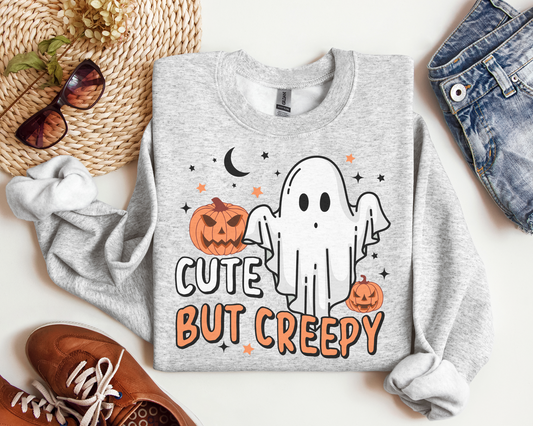 Cute but Creepy Sweatshirt - Halloween Ghost Sweatshirt