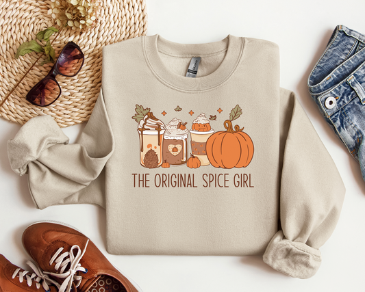 The Original Spice Girl Coffee Cup Sweatshirt - Pumpkin Spice Sweatshirt