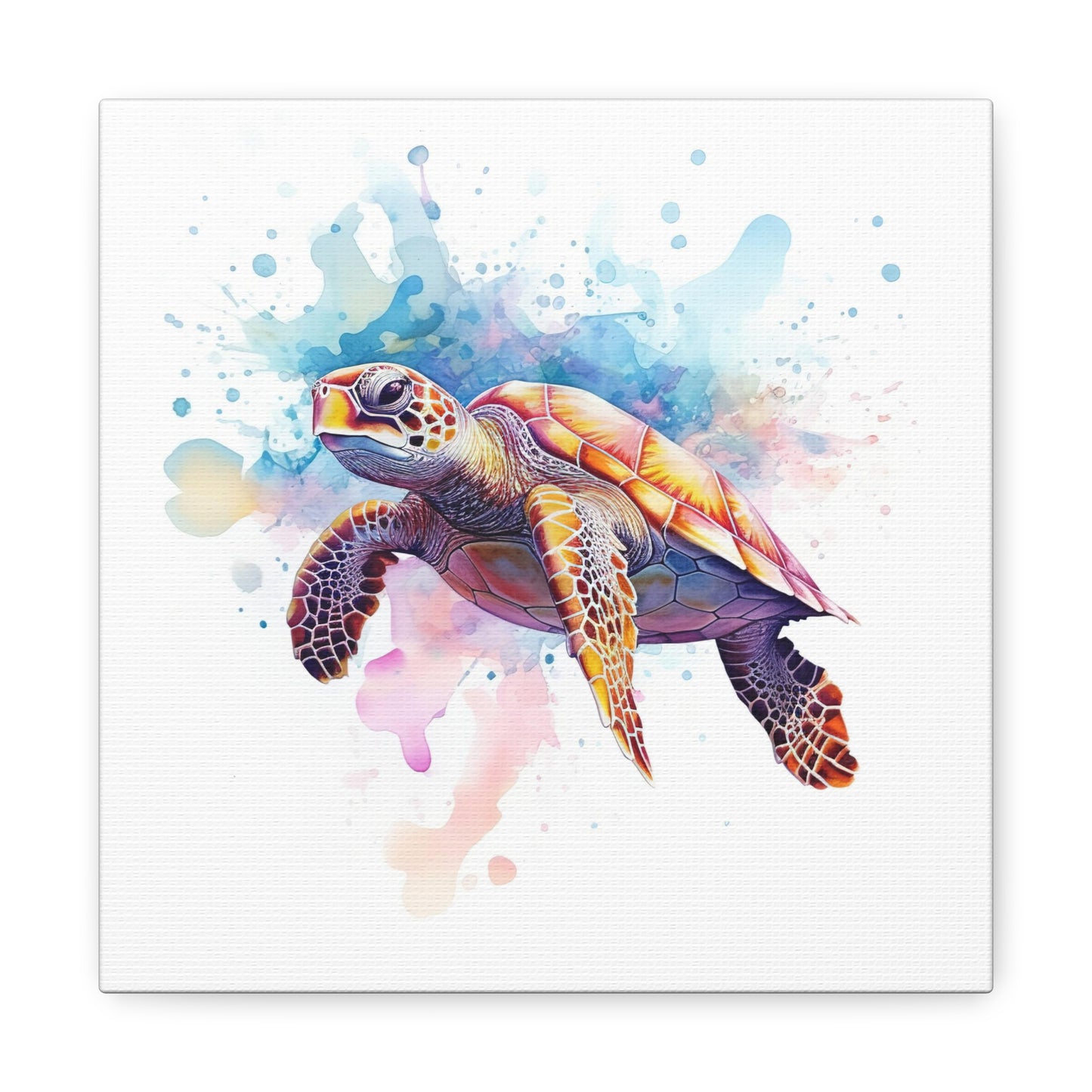 sea turtle underwater canvas art, turtle ocean life canvas wall decor