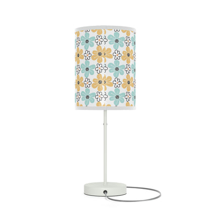 Blue & Yellow Floral Nursery Table Lamp - Floral Baby Lamp