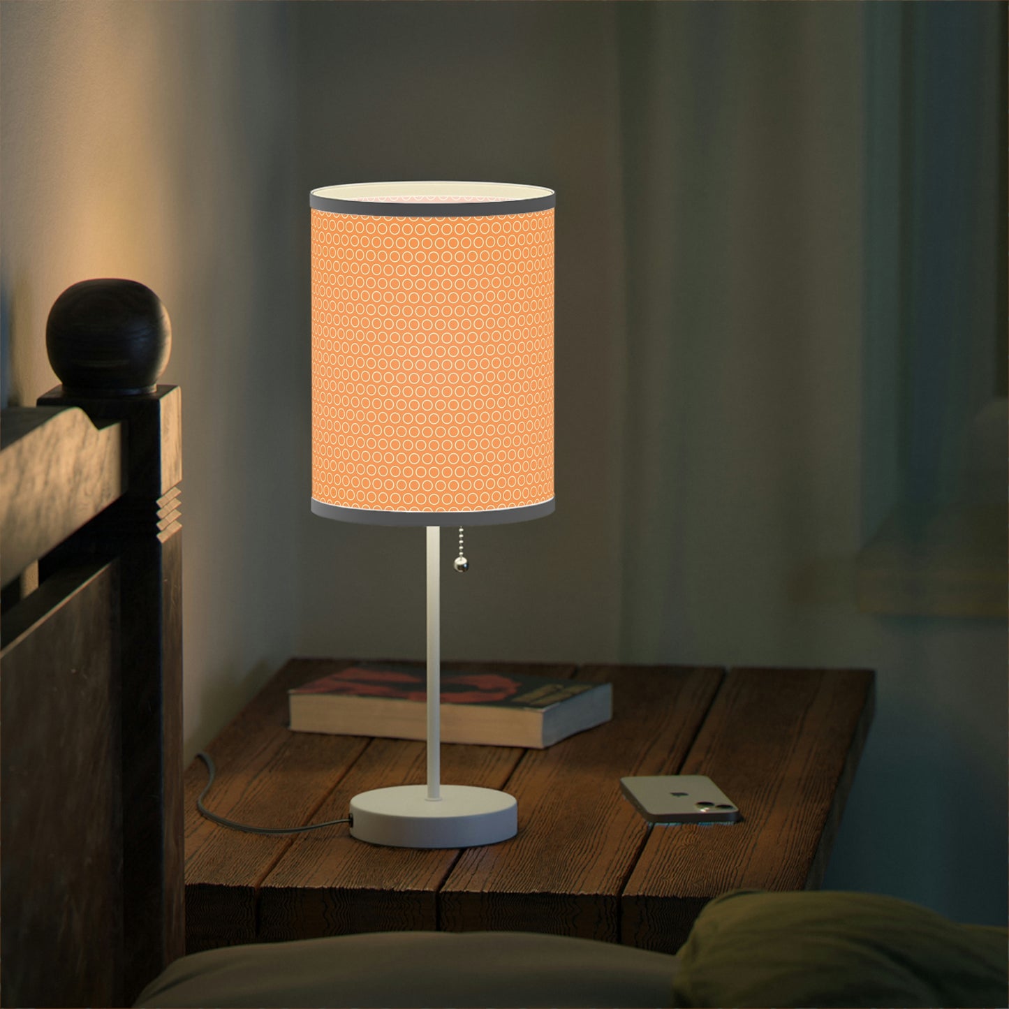 orange baby nursery lamp, orange nursery tablet lamp
