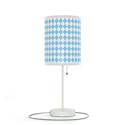 blue diamond nursery table lamp, blue diamond baby nursery lamp