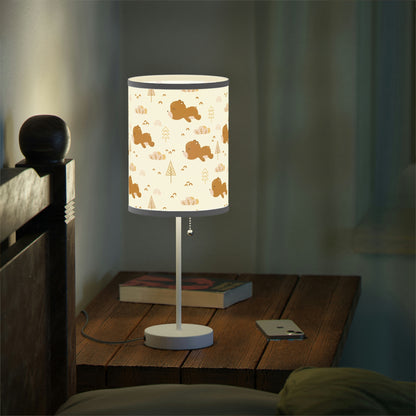 sleepy bear nursery table lamp, sleepy bear baby nursery lamp