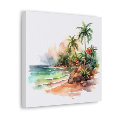 tropical beach canvas wall art, beach canvas wall decor