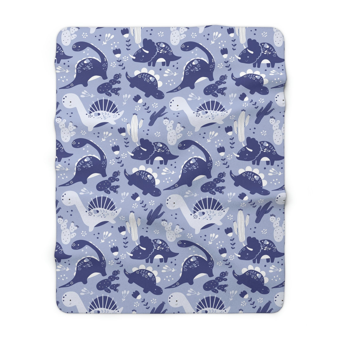 blue dinosaur sherpa blanket, dinosaur pattern sherpa blanket for kids room 