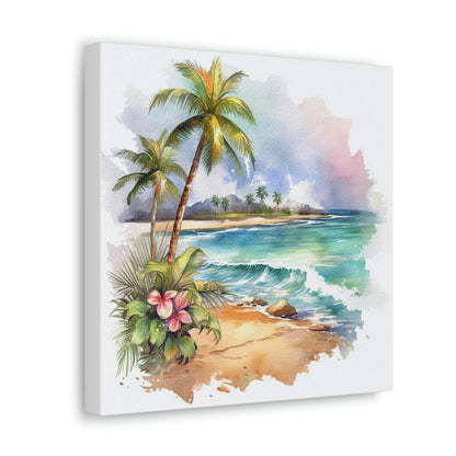 tropical beach canvas wall art, beach canvas wall decor