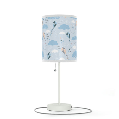 blue kite nursery table lamp, blue kite baby lamp