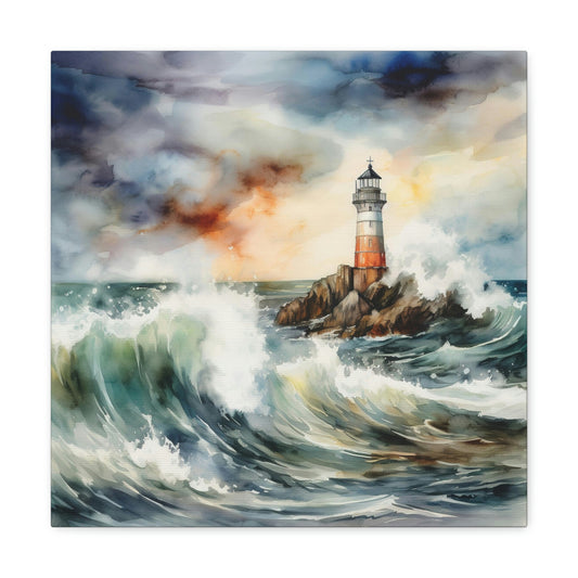 lighthouse canvas wall art for coastal room, lighthouse canvas art for nautical room