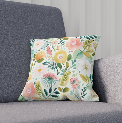 Spring accent pillow, spring floral pattern throw pillow, pillow for couch, floral pillow, floral home decor