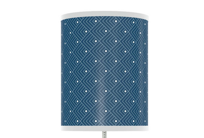 dark blue retro pattern nursery table lamp