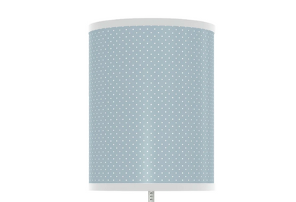 light blue polkadot pattern nursery table lamp