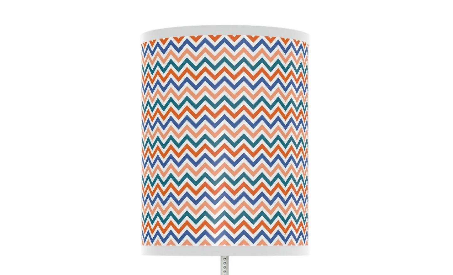 blue and orange wavy pattern nursery table lamp
