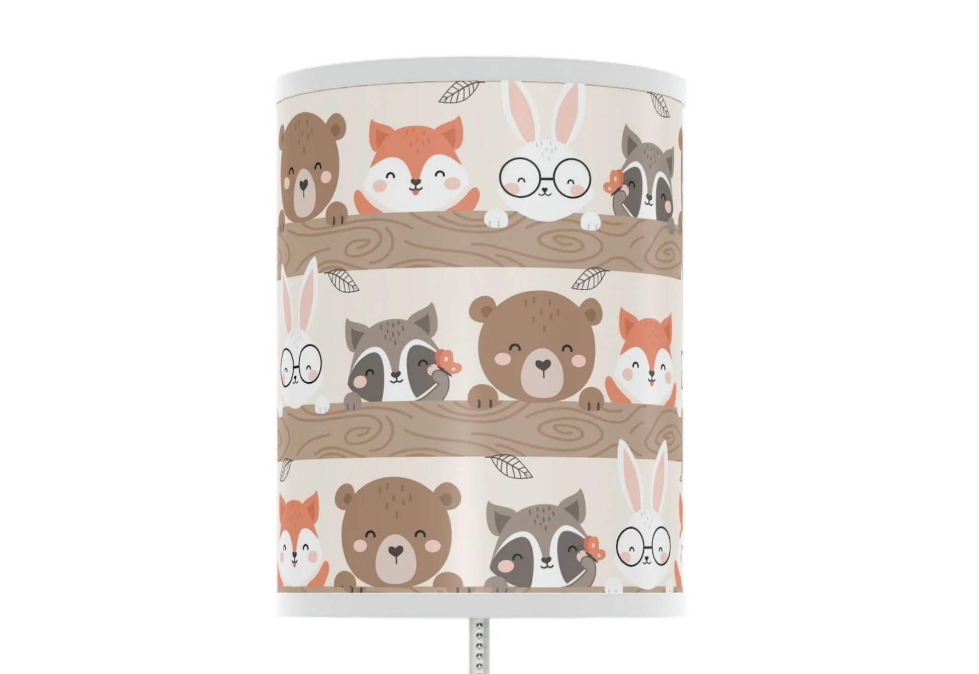 woodland animal friends nursery table lamp, woodland theme baby nursery lamp