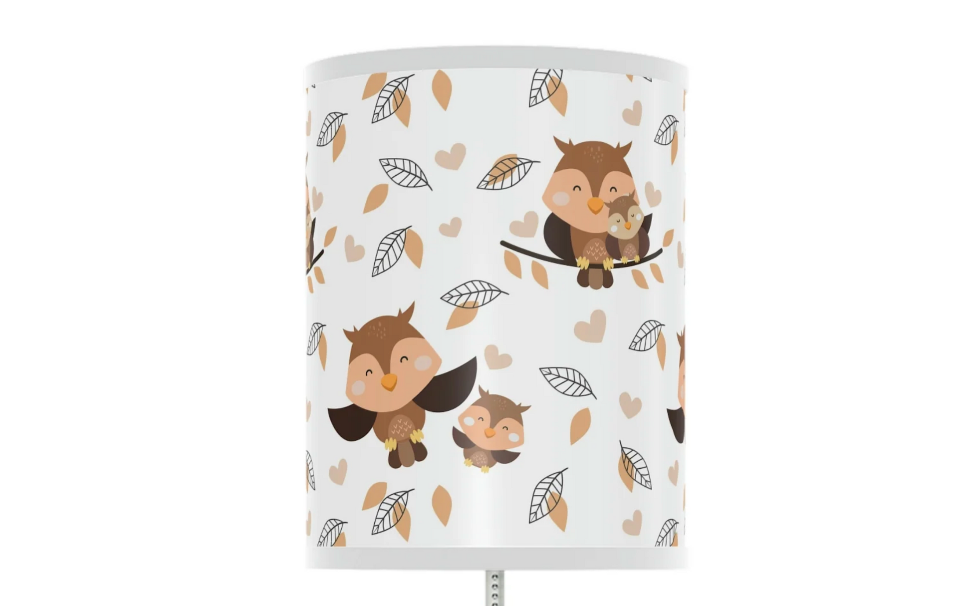 woodland owl nursery table lamp, woodland owl baby nursery lamp