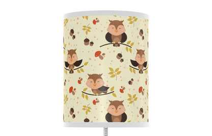 woodland owl baby nursery lamp, baby owl nursery table lamp