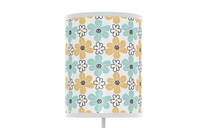 Blue & Yellow Floral Nursery Table Lamp - Floral Baby Lamp