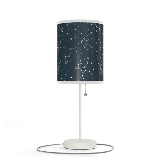 galaxy theme nursery table lamp, space theme constellation baby nursery lamp