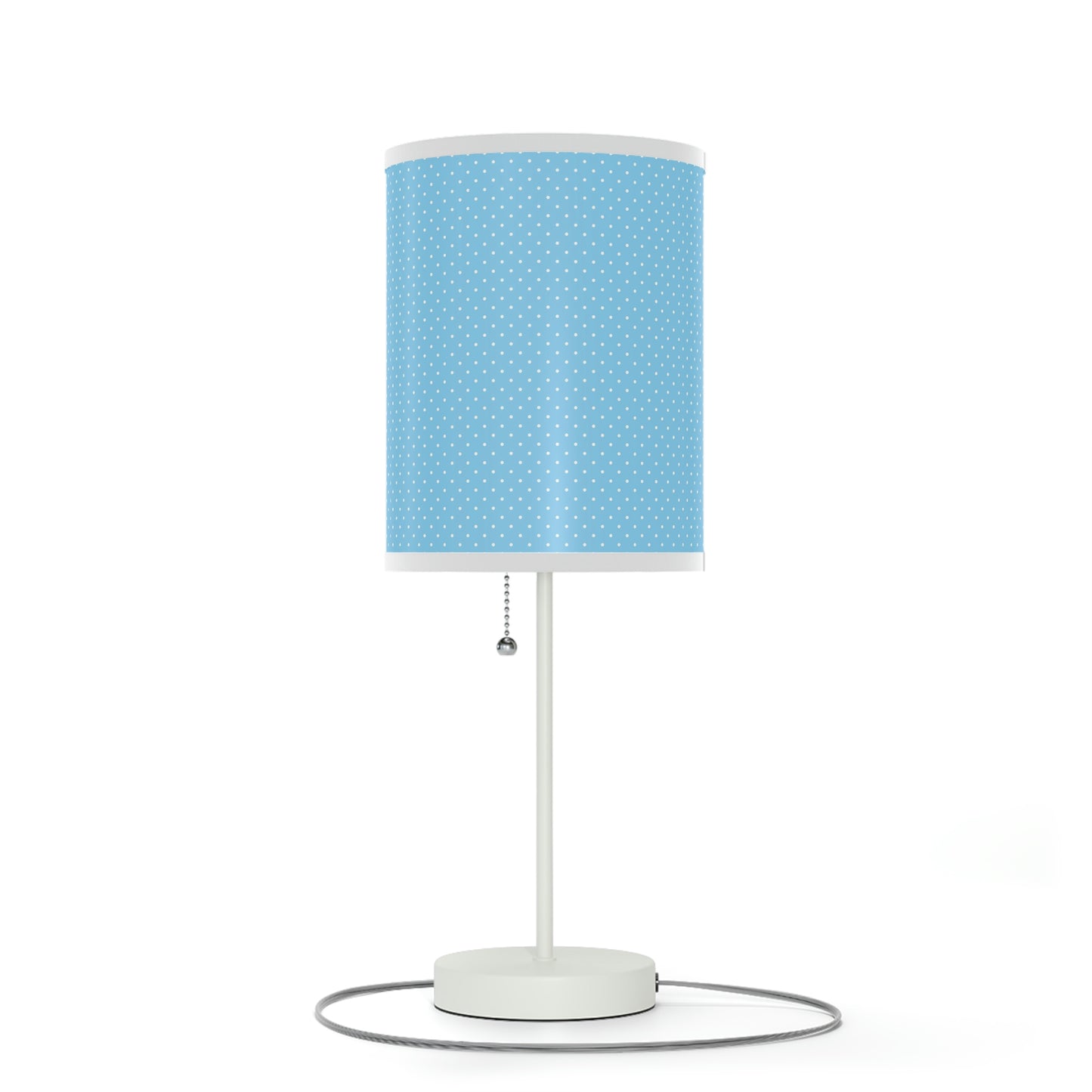 polka dot blue nursery table lamp, blue polka dot nursery lamp