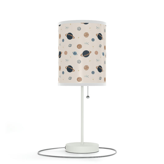 planets and stars theme baby nursery lamp, galaxy theme nursery table lamp, planet theme 