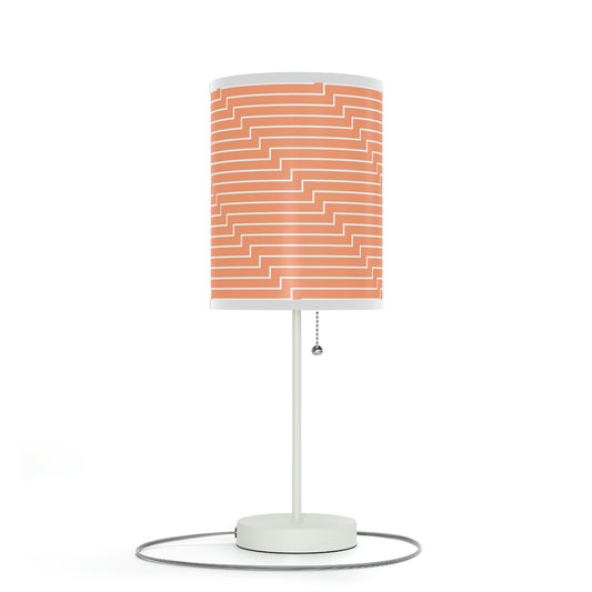 orange pattern nursery table lamp
