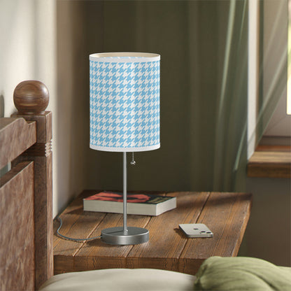 blue pattern nursery table lamp, blue pattern baby nursery lamp