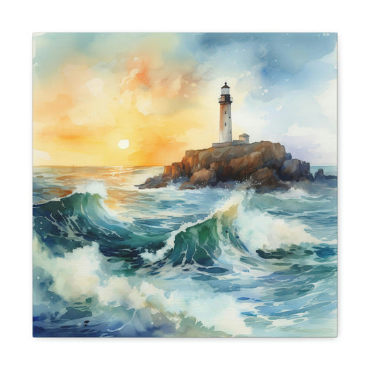 coastal lighthouse canvas wall decor, lighthouse canvas wall art print