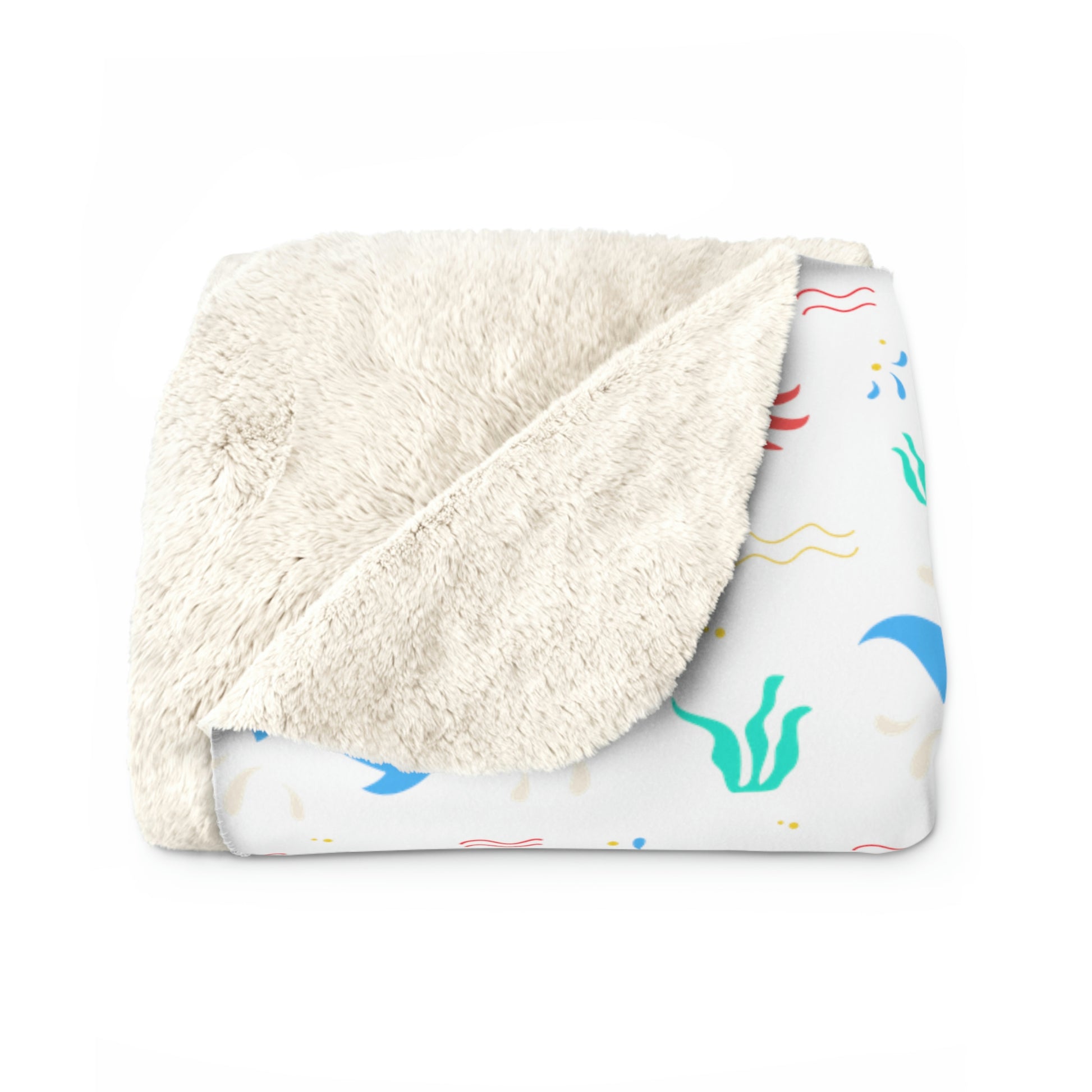 sea animal sherpa blanket, octopus sherpa blanket, shark sherpa blanket for nursery