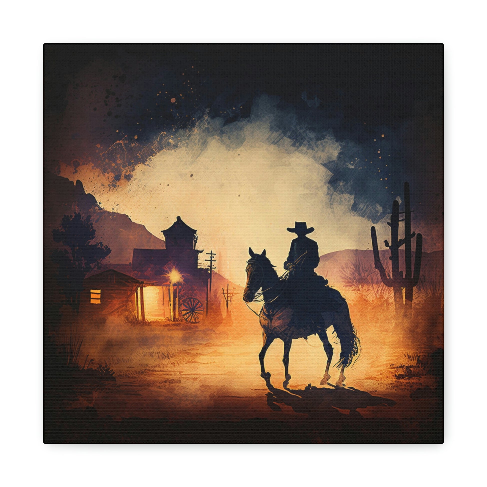 western scene silhouette