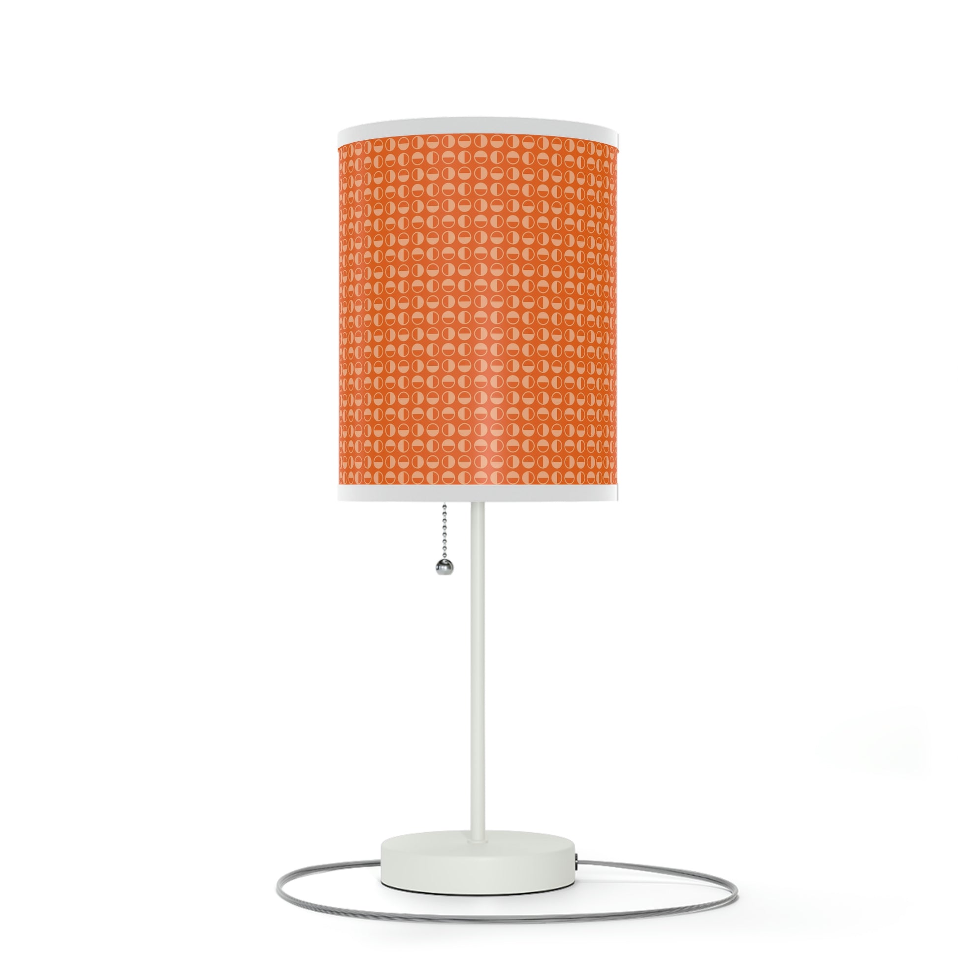 retro orange pattern nursery table lamp