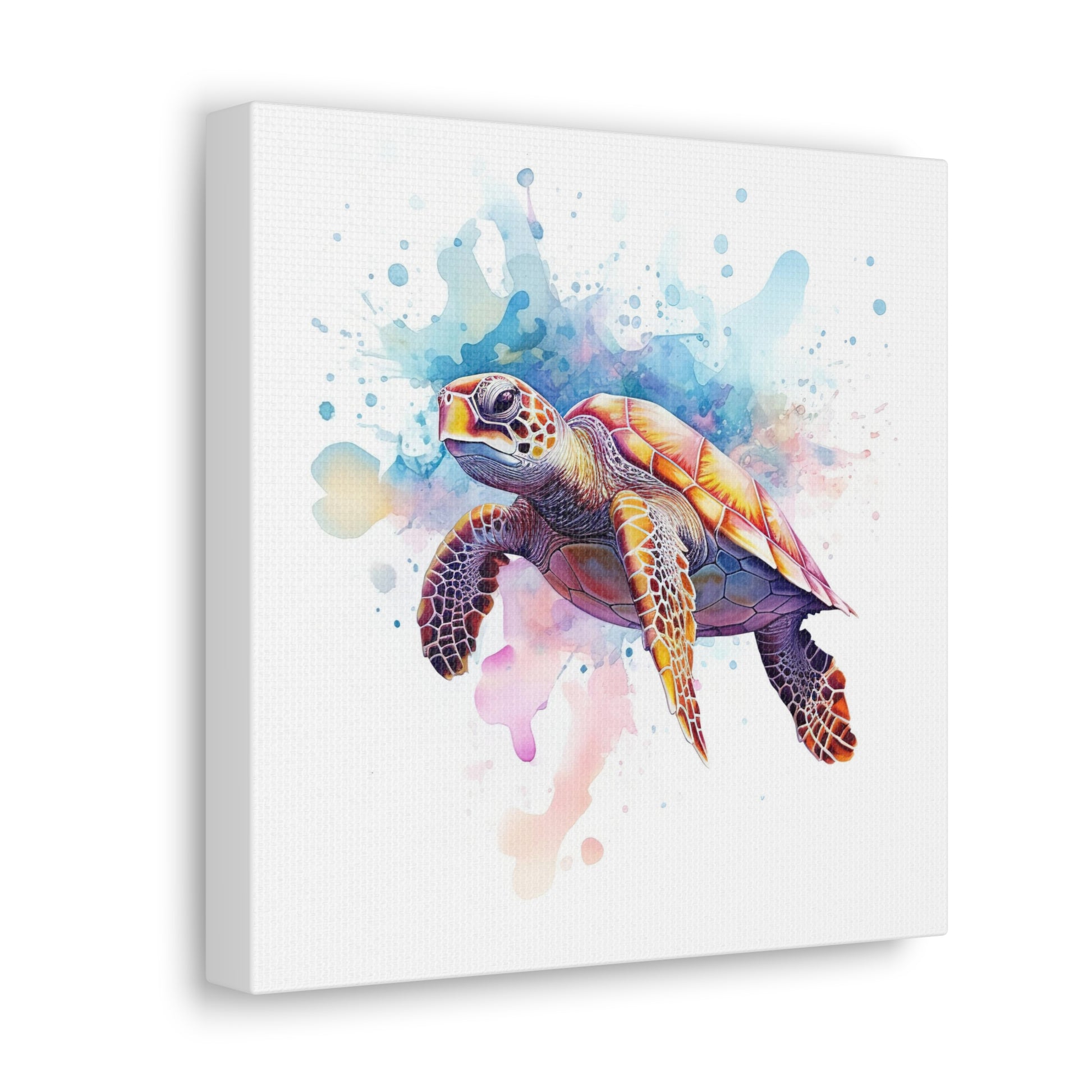 sea turtle underwater canvas art, turtle ocean life canvas wall decor