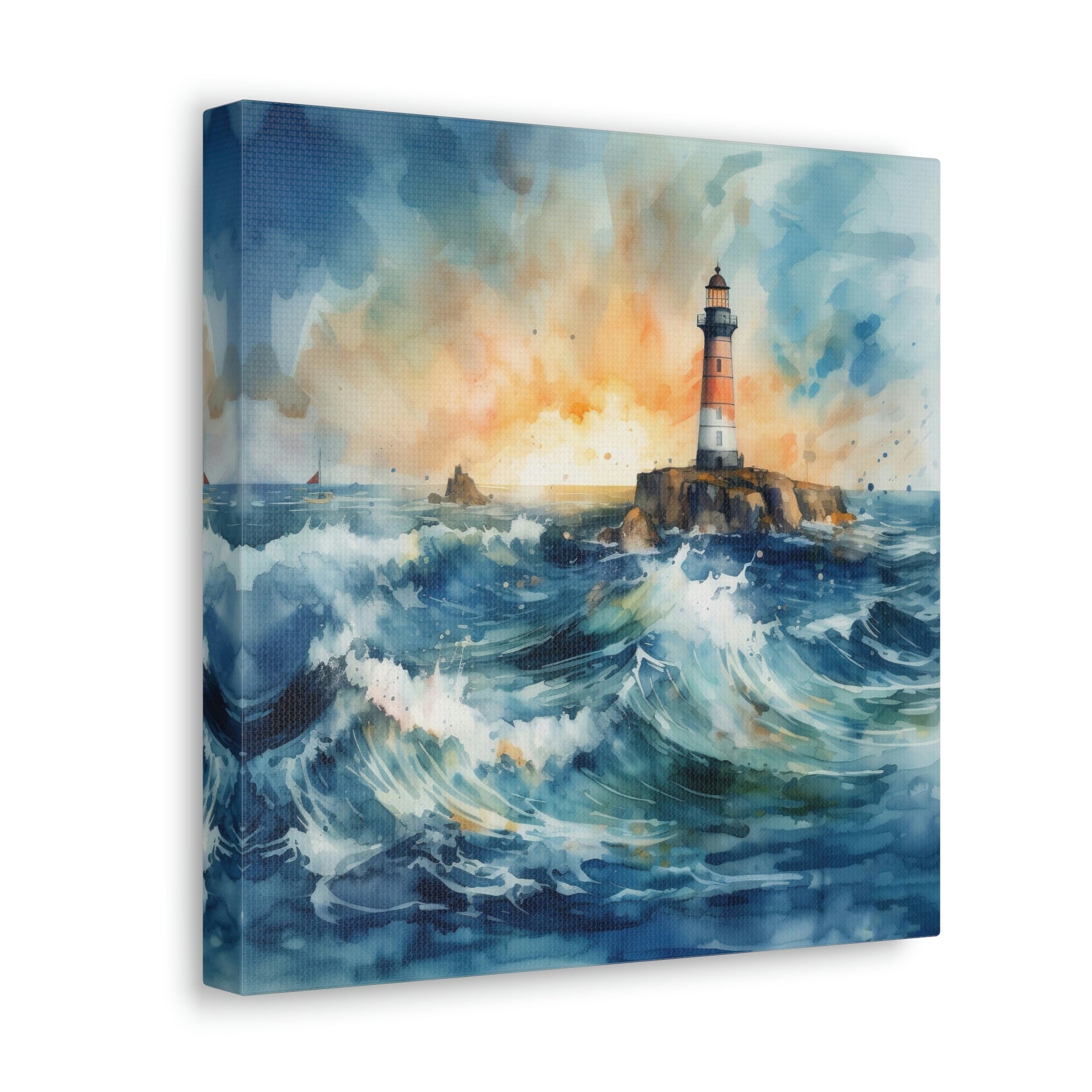 lighthouse canvas art, nautical lighthouse canvas wall decor
